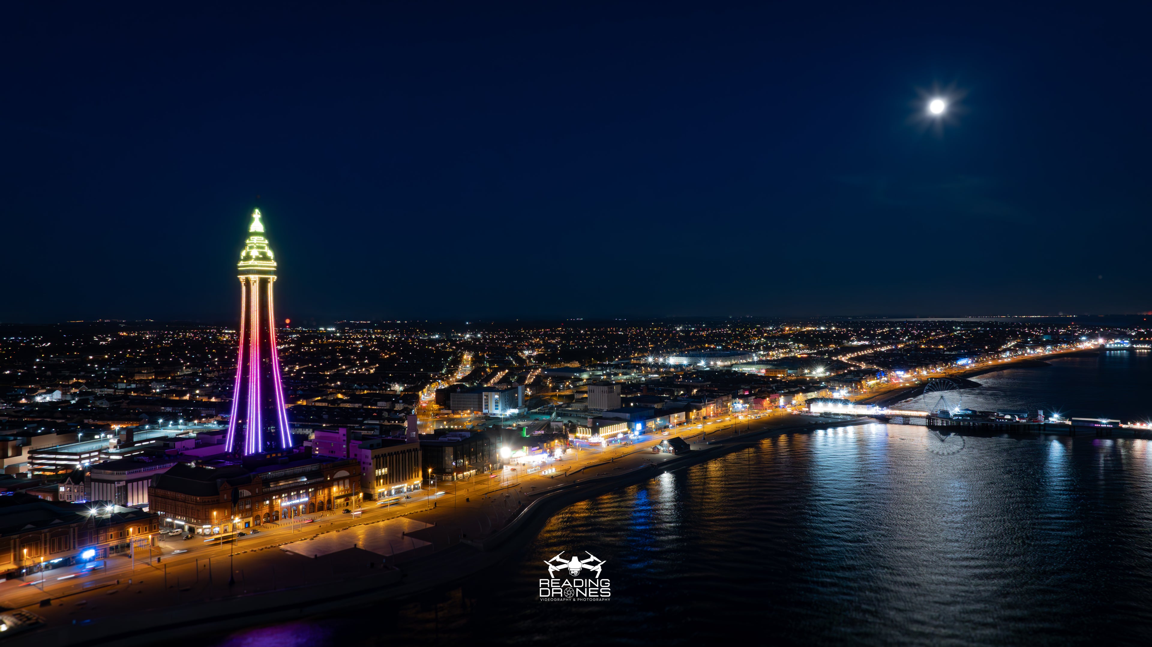 moonlit majesty- Blackpool tower above